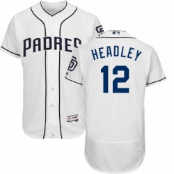 Mens Majestic San Diego Padres 12 Chase Headley White Home Flex Base Authentic Collection MLB Jersey