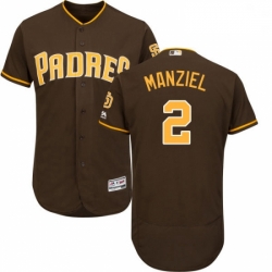 Mens Majestic San Diego Padres 2 Johnny Manziel Brown Alternate Flex Base Authentic Collection MLB Jersey