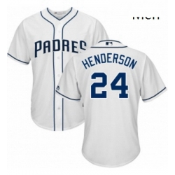 Mens Majestic San Diego Padres 24 Rickey Henderson Replica White Home Cool Base MLB Jersey