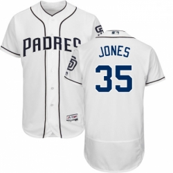 Mens Majestic San Diego Padres 35 Randy Jones White Home Flex Base Authentic Collection MLB Jersey