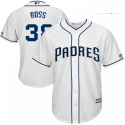 Mens Majestic San Diego Padres 38 Tyson Ross Replica White Home Cool Base MLB Jersey 