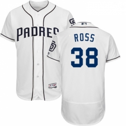 Mens Majestic San Diego Padres 38 Tyson Ross White Home Flex Base Authentic Collection MLB Jersey