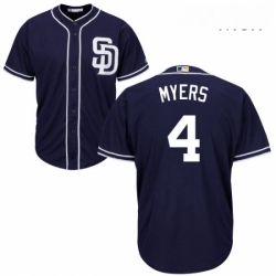 Mens Majestic San Diego Padres 4 Wil Myers Replica Navy Blue Alternate 1 Cool Base MLB Jersey