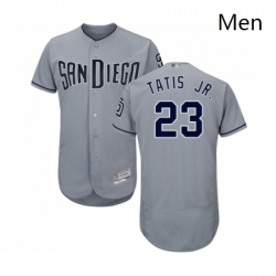 Mens San Diego Padres 23 Fernando Tatis Jr Authentic Grey Road Cool Base Baseball Jersey 