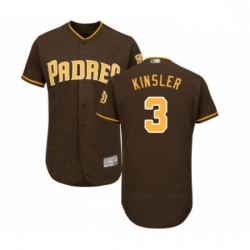 Mens San Diego Padres 3 Ian Kinsler Brown Alternate Flex Base Authentic Collection Baseball Jersey