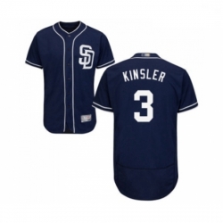 Mens San Diego Padres 3 Ian Kinsler Navy Blue Alternate Flex Base Authentic Collection Baseball Jersey