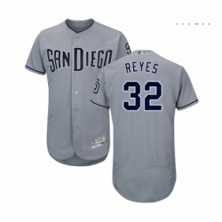 Mens San Diego Padres 32 Franmil Reyes Authentic Grey Road Cool Base Baseball Jersey 