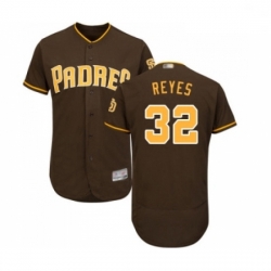 Mens San Diego Padres 32 Franmil Reyes Brown Alternate Flex Base Authentic Collection Baseball Jersey