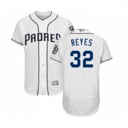 Mens San Diego Padres 32 Franmil Reyes White Home Flex Base Authentic Collection Baseball Jersey
