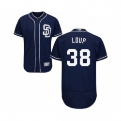Mens San Diego Padres 38 Aaron Loup Navy Blue Alternate Flex Base Authentic Collection Baseball Jersey