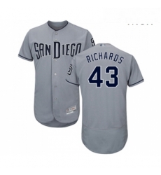 Mens San Diego Padres 43 Garrett Richards Authentic Grey Road Cool Base Baseball Jersey 