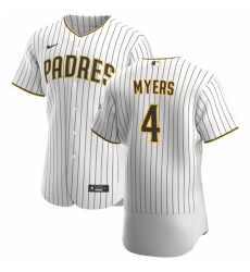 San Diego Padres 4 Wil Myers Men Nike White Brown Home 2020 Authentic Player Jersey
