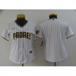 Women's Nike San Diego Padres Blank White Brown Home Stitched Baseball Jersey