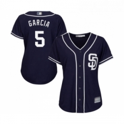 Womens San Diego Padres 5 Greg Garcia Replica Navy Blue Alternate 1 Cool Base Baseball Jersey 