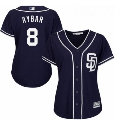 Womens San Diego Padres 8 Erick Aybar Navy Blue Alternate Stitched MLB Jersey