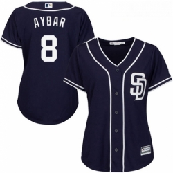 Womens San Diego Padres 8 Erick Aybar Navy Blue Alternate Stitched MLB Jersey
