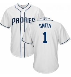 Youth Majestic San Diego Padres 1 Ozzie Smith Replica White Home Cool Base MLB Jersey