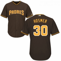 Youth Majestic San Diego Padres 30 Eric Hosmer Authentic Brown Alternate Cool Base MLB Jersey 