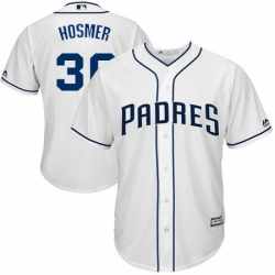 Youth Majestic San Diego Padres 30 Eric Hosmer Authentic White Home Cool Base MLB Jersey 