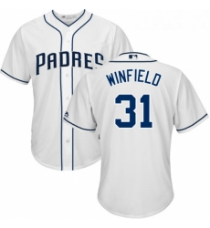 Youth Majestic San Diego Padres 31 Dave Winfield Authentic White Home Cool Base MLB Jersey