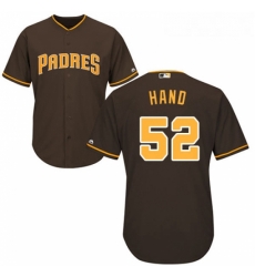 Youth Majestic San Diego Padres 52 Brad Hand Authentic Brown Alternate Cool Base MLB Jersey 