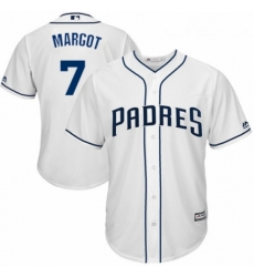 Youth Majestic San Diego Padres 7 Manuel Margot Authentic White Home Cool Base MLB Jersey 