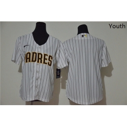 Youth Padres Blank White Youth Cool Base Jersey