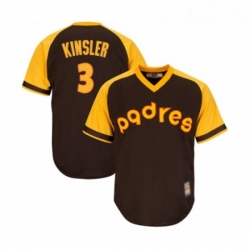 Youth San Diego Padres 3 Ian Kinsler Authentic Brown Alternate Cooperstown Cool Base Baseball Jersey 