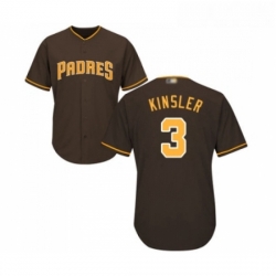 Youth San Diego Padres 3 Ian Kinsler Replica Brown Alternate Cool Base Baseball Jersey 