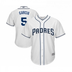 Youth San Diego Padres 5 Greg Garcia Replica White Home Cool Base Baseball Jersey 