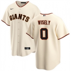 Men San Francisco Giants 0 Brett Wisely Cream Cool Base Stitched Jersey