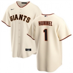 Men San Francisco Giants 1 Cooper Hummel Cream Cool Base Stitched Jersey
