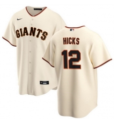 Men San Francisco Giants 12 Jordan Hicks Cream Cool Base Stitched Baseball Jersey