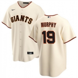 Men San Francisco Giants 19 Tom Murphy Cream Cool Base Stitched Jersey