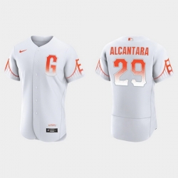 Men San Francisco Giants 29 Arismendy Alcantara Men 2021 City Connect Authentic White Jersey