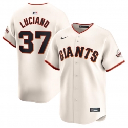 Men San Francisco Giants 37 Marco Luciano Cream Home Limited Stitched Baseball Jersey