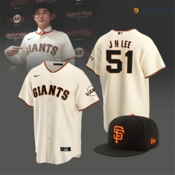 Men San Francisco Giants 51 Jung Hoo Lee Cream Home Nike Jersey