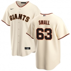 Men San Francisco Giants 63 Ethan Small Cream Cool Base Stitched Baseball Jersey