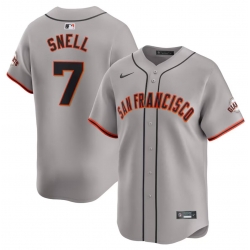 Men San Francisco Giants 7 Blake Snell Grey Away Limited Stitched Baseball Jersey