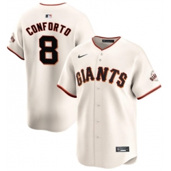 Men San Francisco Giants 8 Michael Conforto Cream Home Limited Stitched Baseball Jersey