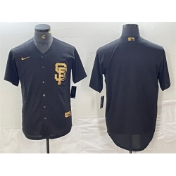 Men San Francisco Giants Blank Black Cool Base Stitched Baseball Jersey