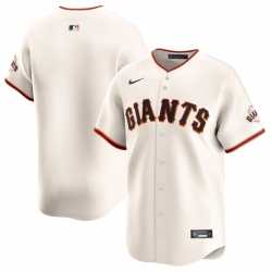 Men San Francisco Giants Blank Cream Home Limited Stitched Baseball Jersey