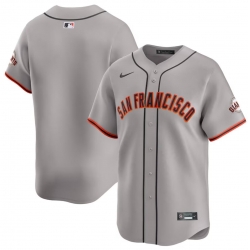 Men San Francisco Giants Blank Grey Away Limited Stitched Baseball Jersey