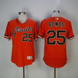 Men's 2018 San Francisco Giants #25 Barry Bonds Stitched Orange MLB Jersey