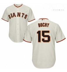 Mens Majestic San Francisco Giants 15 Bruce Bochy Replica Cream Home Cool Base MLB Jersey