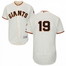 Mens Majestic San Francisco Giants 19 Alen Hanson Cream Home Flex Base Authentic Collection MLB Jersey
