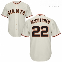 Mens Majestic San Francisco Giants 22 Andrew McCutchen Replica Cream Home Cool Base MLB Jersey 