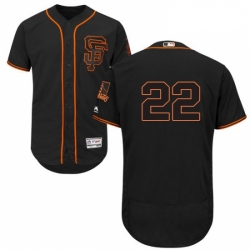 Mens Majestic San Francisco Giants 22 Will Clark Black Alternate Flex Base Authentic Collection MLB Jersey 