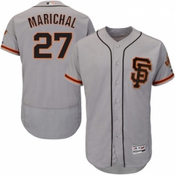 Mens Majestic San Francisco Giants 27 Juan Marichal Grey Alternate Flex Base Authentic Collection MLB Jersey
