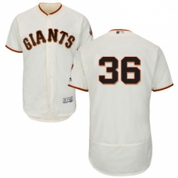 Mens Majestic San Francisco Giants 36 Gaylord Perry Cream Home Flex Base Authentic Collection MLB Jersey